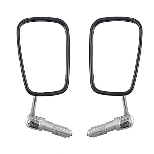 Kettennieter Motorrad 7/8 22mm Lenkerendenseitenrückspiegel Motorrad Chrom Aluminium Offroad Universal Cafe Racer Scooter Offroad-Bike Moped Zubehör Spiegel Motorrad