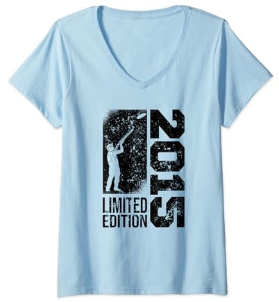 Damen Tontauben Jahrgang 2015 geboren Geburtstag Tontaubenschießen T-Shirt mit V-Ausschnitt
