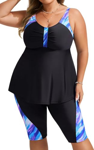 Hanna Nikole Tankini dam stor storlek mage way badmode push up tankini tvådelat set hög midja sommar baddräkter tankini topp med badshorts