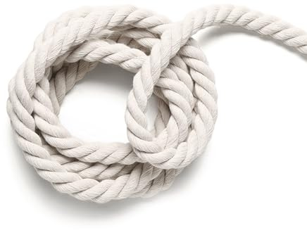Westward Ropes Natural Rope - Cotton Natural Rope 12mm (5 Metres) Craft Rope, Decorative Rope, Macrame, Soft Rope, Pet Rope