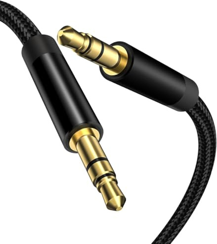 SOPSTUO Aux Cable, 3.5mm to 3.5mm Audio Cable, Nylon Braided Aux Lead for Car, Headphone, Smartphone, Tablet, Home Stereos, Laptop and More - 3.3ft/1M