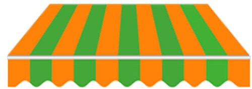 Toldo para exteriores con volante, funda de toldo de poliéster resistente a los rayos UV, toldo para terraza, toldo para jardín, 200 g/m², resistente al agua