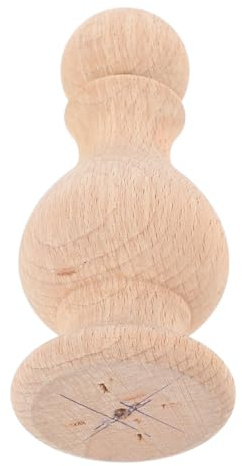 SHINEOFI Remate de Husillo de Madera Redondo Beige para Decoración Clásica