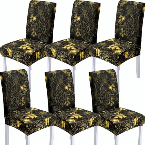UICMNSI Fundas for Sillas de Comedor 2 4 6 Piezas Cubre Silla Elástica Lavable y Removible Protector de Asiento Forros Modernos for Decoración y Protección del Hogar(8,Set of 6)