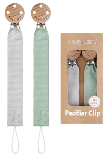 TYRY.HU Chupetero para Bebé Tela Cadenas Chupetes Suavinex Cinta Suave Unisex Recién Nacido Universal Chupete Holder para Niño y Niñas Regalo Paquete de 2
