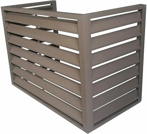 Aluminium-Sichtschutzzaun für Klimaanlage und Mülltrennung, kein Ausgraben, 0,5 m, Grau, ideal für Gärten, Terrassen und Außenbereiche