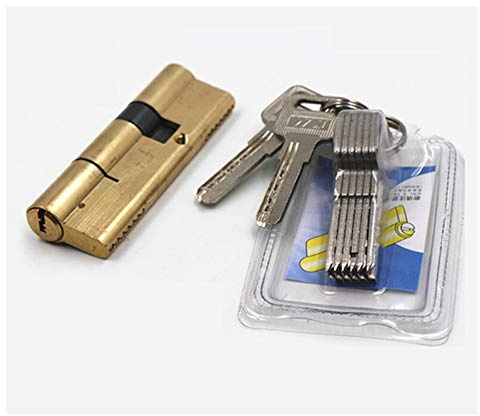 Upvc Door Locks, Barrel Locks with Keys Door Cylinder Biased Lock 65 70 80 90 115mm Cylinder AB Key Anti-Theft Entrance Brass Door Lock Lengthened Core Extended Keys(75(32.5 42.5))