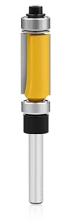 1pc 1/4 6.35mm Double Bearing Straight Trim Router Bit Trimming Knife Milling Cutter Carbide Flush Woodworking(12.7x25.4mm)