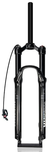 HZXQCVB 26 27,5 29'' Forcella Air per Mountain Bike Escursione 100mm QR 9x100mm Tubo Diritto/Conico da 1-1/8'' Freno A Disco Forcella Anteriore per MTB Bloccaggio Remoto(Black Straight,29'')