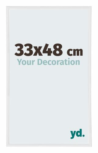 yd. Cadre Puzzle 33x48 cm Blanc Brillant - Cadre en Plastique Annecy | Your Decoration, Convient aux puzzles de 500 à 1000 pièces, Verre acrylique antireflet, Montage mural, Made in Holland