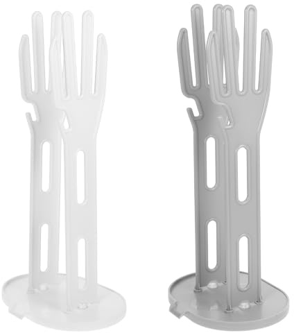 MOKKHNB 2pcs Glove Storage Rack Kitchen Glove Drying Stand 13.36x6.29x5.11in Plastic Stylish Multi-purpose Compact Design Countertop Organizer