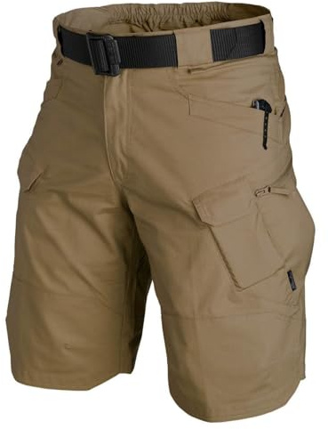 Generisch Men's tactical cargo shorts, functional trousers with water-repellent material and robust belt, durable outdoor basic for bushcrafting and fishing weekends