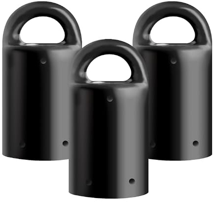 MagnetPal 3 pack Heavy-Duty Neodymium Anti-Rust Magnet, Best for Magnetic Stud Finder / Key Organizer / Indoor and Outdoor Multi Uses, Black with Key Ring (SP-MPM3BK)