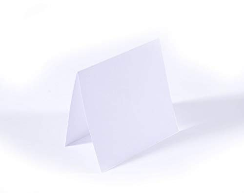 Vaessen Creative Blanko Faltkarten Quadratisch Klein Weiß, 25 Stück, passende Briefumschläge erhältlich