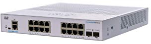 Cisco Business CBS250-16T-2G Smart Switch | 16 GE-Ports | 2 x 1G-SFP | Begrenzter Lebenszeitschutz (CBS250-16T-2G)