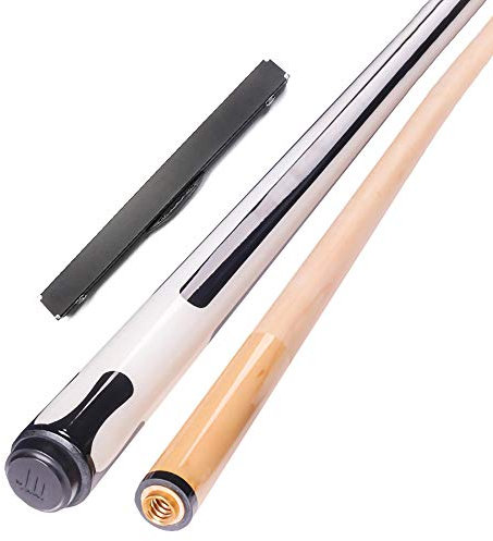 Pool Cue,58-Inch 18-21 Ounces Maple Pool Cue Stick Billiard Room Accessories,Grip Diameter 32.5mm,for Nine Ball/White/Rod Box