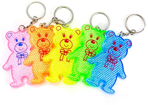 STUWU 12x Reflektorbär Reflektor Sicherheitsbärchen Schulweg Kindergeburtstag Mitgebsel Schultüte