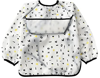 6-42 Months Toddler Baby Sleeved Bibs Waterproof Eating and Painting Smock. JNINTH