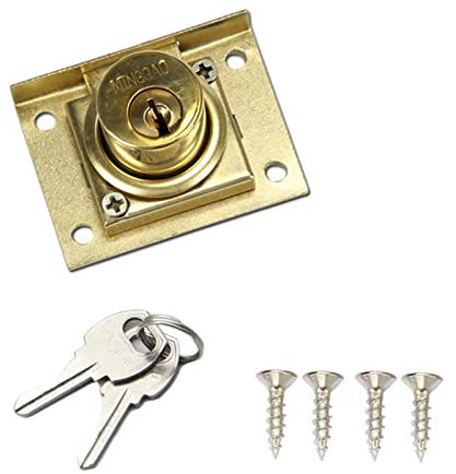 Brass Cam Lock Cupboard Cabinet Door Lock with Keys for Mailbox, Lockers, Cupboards, Cabinet