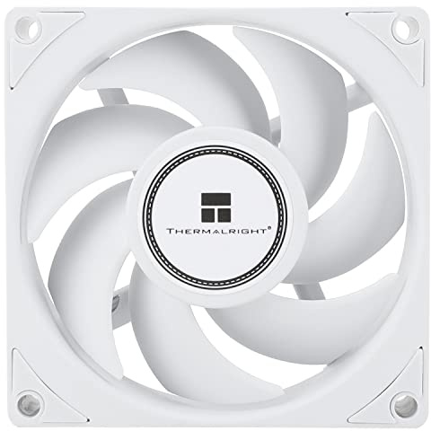 Thermalright TL-B8W CPU Fan Computer Case Fan Quiet 4pin PWM PC Fan, 80mm Silent Cooler Fan, 2200RPM Speed, CPU Cooling fan(White)