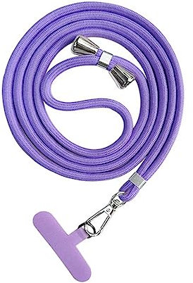 Cordino per Cellulare Universale,Regolabile Cordino da Collo Nylon Catena Collana Tracolla con Toppa di Fissaggio Compatibile con Smartphone dei Casi,Viola
