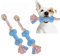 VIKY® Hundespielzeug Kleine Hunde Zahnpflege TPR, Welpenspielzeug Kleine Welpen, Kauspielzeug Hund Unzerstörbar, Hunde Spielsachen mit Kauknochen und Baumwollseilen Interaktives, Hundespielzeug Welpen