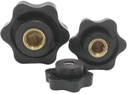 Flügelmuttern und -schrauben, 5 Stück M5 M6 M8 M10 Handfest anziehende Muttern Griffgewinde Stern mechanische Rändelmuttern Klemmknopf Manuelle Muttern (Farbe: Typ B Sackloch, Größe: M6 5 Stück) (Col