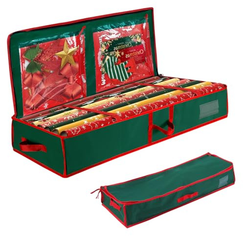 Geschenkpapier Aufbewahrungstasche 104x36x16cm, Aufbewahrungstasche für Geschenkpapier, 600D Oxford-Gewebe Geschenkpapierrollen Organizer, Aufbewahrungsbox für Karten Schleifen Bänder Geschenktasche