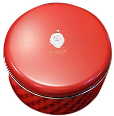 Tin Can, Christmas Empty Storage Tins Box With Lid, Multifunctional Round Cookie Tins, Light And Portable Tin Storage Container, For H-ome, Travel, Camping