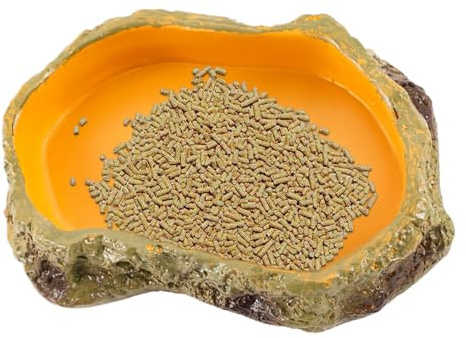 Reptilvattenskål, ormvatten handfat matstation för reptiltank, reptilmatning terrarieskålar, säkra djur matskål för badkarsdekoration