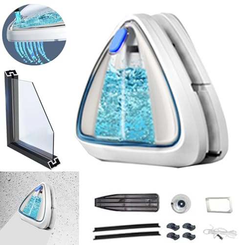 Hooha Fensterputzer Magnetisch Double Side Magnetic Fensterreiniger Einfachverglasung Doppelverglasungen Glasreinigungswerkzeuge mit Sicherheitsseil Speicherbarem Wasser3-8/8-15/15-26/25-35mm(3-8mm)