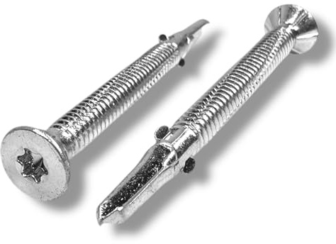 BCP Fasteners 1/4 x 2-3/4 Reamer Tek Torx/Star Head Self-Drilling Wood to Metal Screws - Tek Screws for Flatbeds, Trailer Decks, or for Fastening Wood to Steel - T-27 Torx - 100 Qty – BCP1225