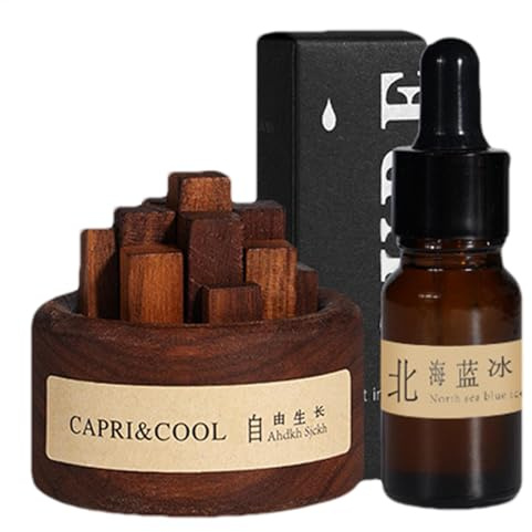 Diffuseur d'huile essentielle en bois - Lot de désodorisants en noyer noir, huile parfumée | Diffuseur en bois sans eau, désodorisant d'air naturel pour chambre à coucher