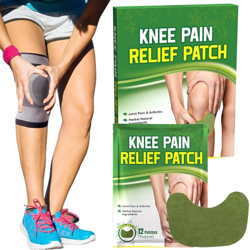 Jo-int - Parche de rodilla natural de 36 unidades, adhesivo de extracto de ajenjo, 12,5 x 2,2 x 16,5 cm, múltiples usos, comodidad a través del calor, para hombres y mujeres