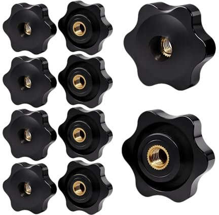 Flewdart - 10 botones de sujeción M8x32, tuerca estrella M8 y mariposa para muebles mecánicos y equipos electrónicos