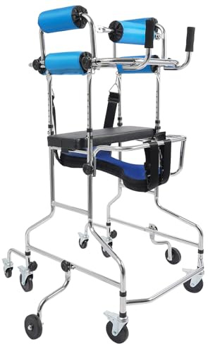 Blau Erwachsene Gehhilfe, Stehrollator Rollator Anwendbare Höhe 150-180cm, für Heimen, Gehobenen Wohnungen, Pflegeheimen