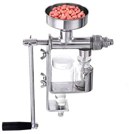 Presse à huile manuelle en acier inoxydable, extracteur à haute efficacité pour un usage domestique, parfait pour la fabrication d'huile d'arachide, de noix de coco, de canola, de sésame et de noix