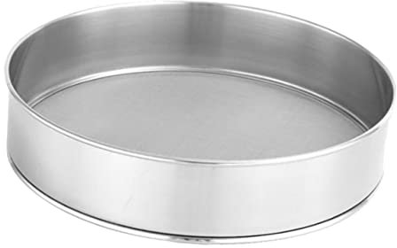 DONFAMDS Cedazo De Harina De Malla Fina 30 Cm, Cedazo Manual De Acero Inoxidable, Colador Redondo para Azúcar, Filtro para Hornear Pasteles y Repostería, Uso Cocina Doméstica