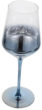 TOGEVAL Copa de Cristal Temática Estrellado Azul Vaso Resistente para Diseño para Fiestas y