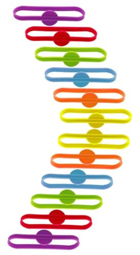 MOLUCKFU Segnabicchieri in Silicone a Forma di Anello Set da 12 Pezzi Multicolore Riconoscitore di Bicchieri da Vino per Feste e Party Riutilizzabile e Facile da Pulire