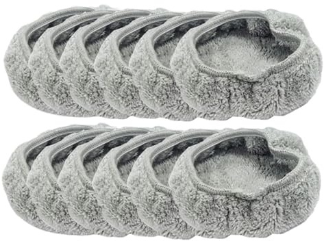 Chiffons De Nettoyage Réutilisables De 14,5 Cm, Serpillières Rondes Universelles For Nettoyeur De Vitres Et Aspirateur Robot(12pcs)
