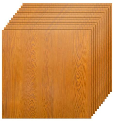 GREENSAPPIRE 40PCS Self-Adhesive Floor Tiles, 30x30cm Peel and Stick Marble Effect Vinyl Flooring – Waterproof Stick-On Tiles for Bathroom, Kitchen, Living Room, and Bedroom (40PCS, Brown)