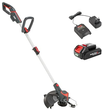 AL-KO sladdlös grästrimmer GTD 1833 Greenline, 33 cm skärbredd, 100% biologiskt nedbrytbar tråd, delbart skaft, 1 x batteri (2,5 Ah) och laddare ingår