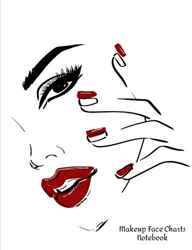 Makeup Face Charts Notebook: Make Up Practice Chart Book.contouring Paint And Blush For Professional Makeup Artists 8.5*11 Inch