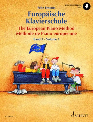 Europäische Klavierschule: Band 1. Klavier.: Klavier. Ausgabe mit Online-Audiodatei