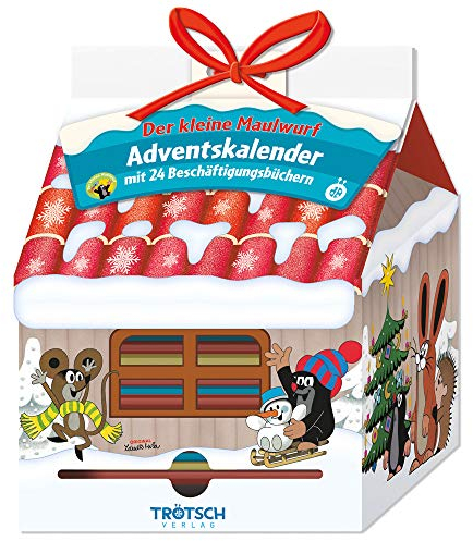 Trötsch Der kleine Maulwurf Adventskalender Haus mit 24 Minibüchern: Weihnachtskalender Pauli