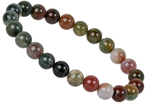 ELEDORO Chakra Armband Damen 8 mm - Edelstein Stretch Perlenarmband | Handgefertigte 8-mm-Edelsteinarmbänder, 19 cm, elastisch - für Yoga, Meditation, Chakra und Achtsamkeit