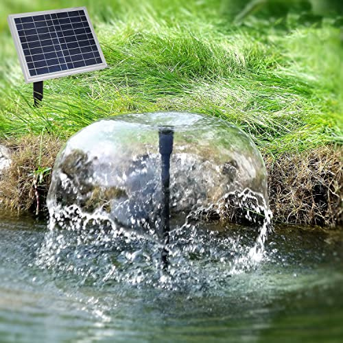 AMUR Fontaine de Bassin Solaire, Pompe d'Étang - Kit Pompe de Bassin Solaire avec Cadre en Aluminium Robuste Oslo 900
