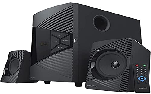 Creative SBS E2500 Leistungsfähiges 2.1-Bluetooth-Lautsprechersystem mit Subwoofer für Computer und Fernseher, Schwarz
