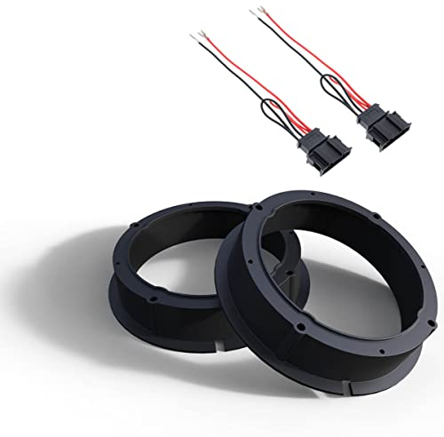 Audioproject A417 - Set Lautsprecherringe incl Kabel für VW Golf 4 Golf 5 Passat 3BG VW Polo 9N VW up VW Lupo VW Touran Audi A2 SEAT Leon Toledo Skoda Fabia Yeti 165mm Lautsprecher Adapter